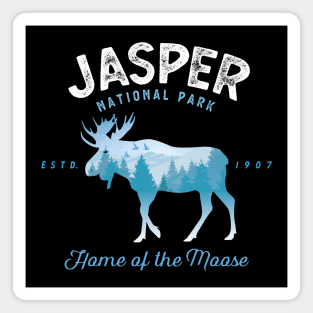 Jasper National Park Moose Vintage Look Magnet